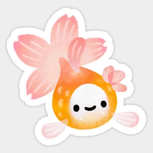 Cherry blossom goldfish 3 Sticker